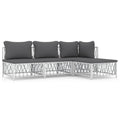 vidaXL Patio Furniture Set 4 Piece, Sectional Sofa with Cushions, Patio Lounge Set for Garden Lawn Backyard, Outdoor Patio Furni