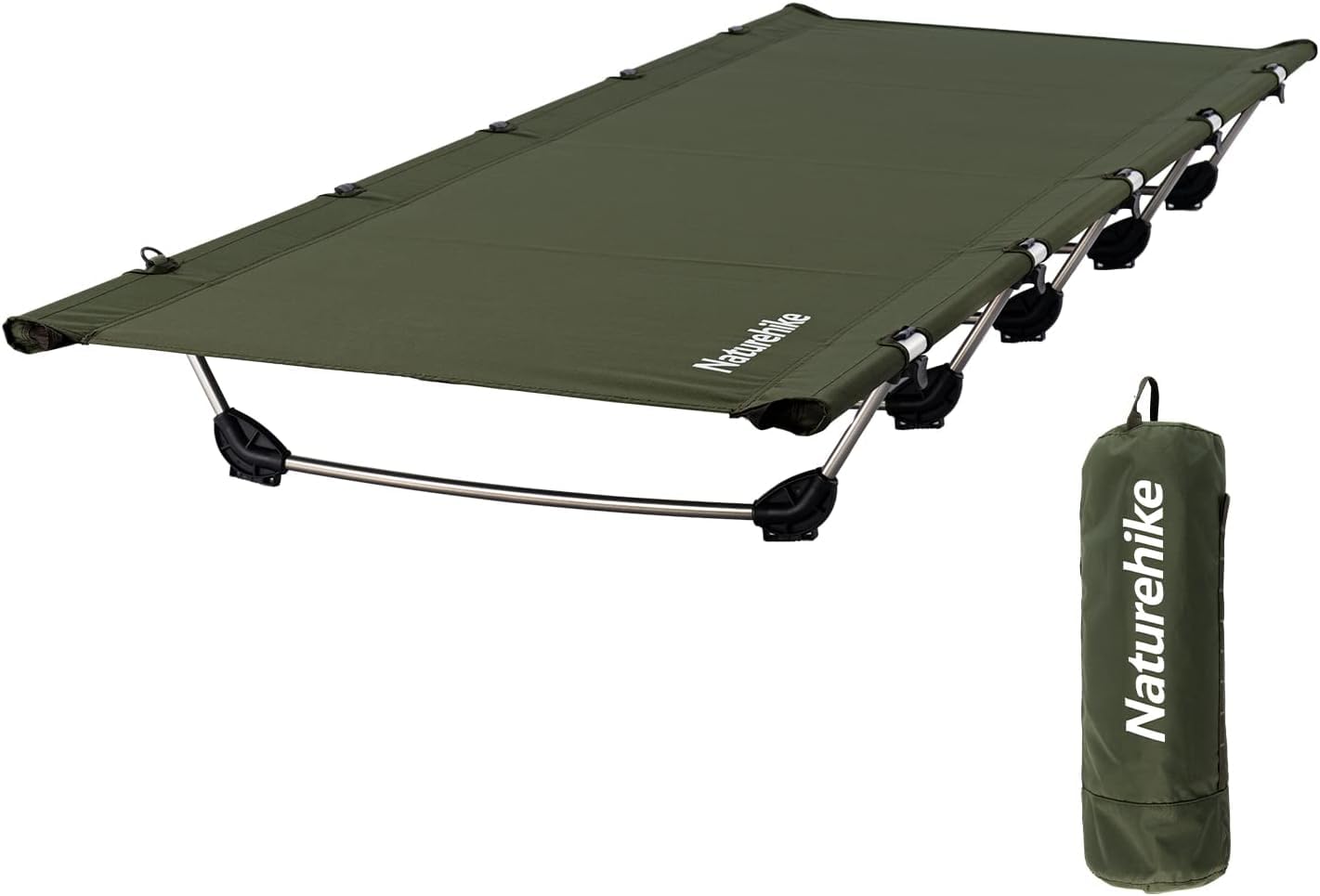 Naturehike GreenWild Camping Cot, Ultralight Folding Backpacking Cot, 60-Second Easy Set-Up, Supports 330lbs, Portable Camping B