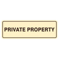 Standard Private Property Door/Wall Sign - Ivory/Dark Brown - Small