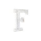 HomeRoots 16' Distressed White Wash Wooden Initial Letter F Sculpture