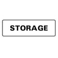 Standard Storage Door/Wall Sign - White - Medium (1 Pack)