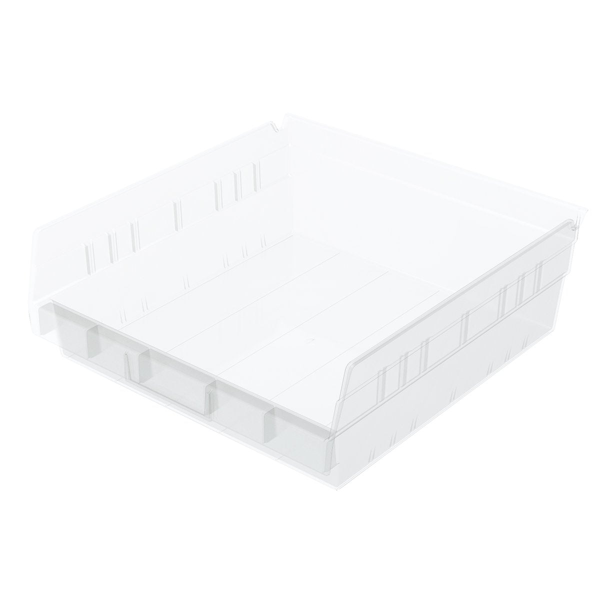 Akro-Mils 30170 Plastic Nesting Shelf Bin Box, (12-Inch X 11-Inch X 4-Inch), Clear, (12-Pack)