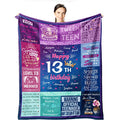 Wisegem 13Th Birthday Gifts For Girls - Best Gifts For 13 Year Old Girls 60'X50' Blanket - Gifts For 13 Year Old Girl - Teenag