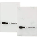 Quartet Glass Desktop Notepad, 9 x 6, Whiteboard, Dry Erase Surface, Marble/White,2 Pack (GDP96)
