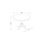 East West Furniture Edch3-Mah-W 3 Pc Pub Table Set - Kitchen Table And 2 Counter Height Stool.