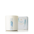 Thymes Washed Linen Candle - 8 oz Scented Candle for a Fresh Home Fragrance - Matte White Candle Jar