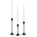 Nuptio 3 Pcs Black Candlestick Holders Taper Candles Holder Candle Stick Holder for Dining Table, Candle Holders for Tapered Can