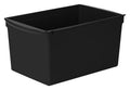 Storex Extra-Large Book Bin, Interlocking Plastic Organizer For Home, Office And Classroom, Black, 1-Pack (71130A06C)