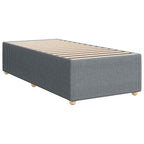 vidaXL Twin XL upholstered Bed Frame - Light Gray, Fabric Bedstead with slats, Modern Design Mattress Base for Bedroom Furniture