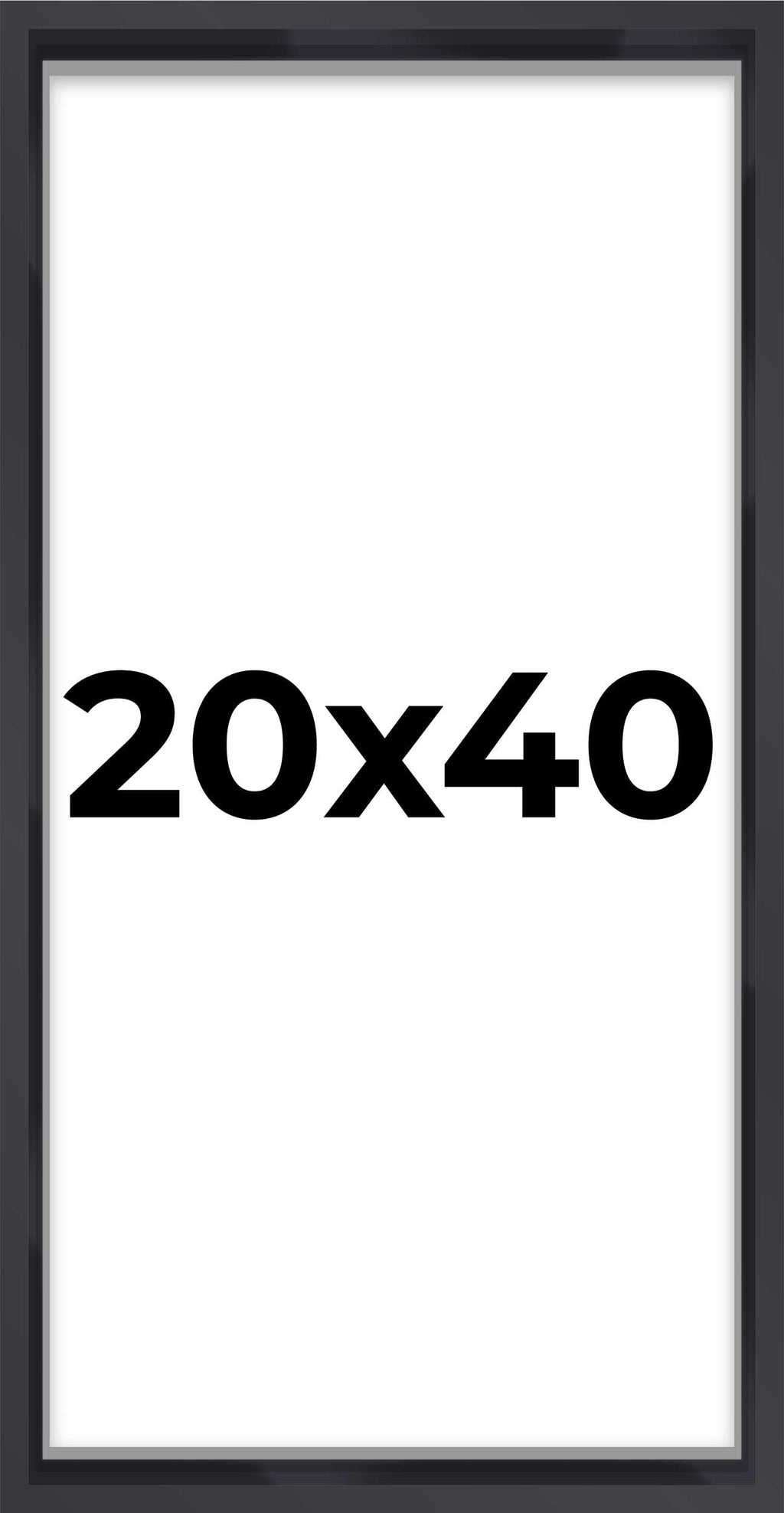 20x40 Shadow Box Frame Contemporary Black | 1'' Depth of Usable Space| Interior Size 20x40 or 40x20 Inches| UV Resistant Acrylic