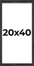 20x40 Shadow Box Frame Contemporary Black | 1'' Depth of Usable Space| Interior Size 20x40 or 40x20 Inches| UV Resistant Acrylic