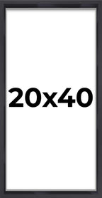20x40 Shadow Box Frame Contemporary Black | 1'' Depth of Usable Space| Interior Size 20x40 or 40x20 Inches| UV Resistant Acrylic