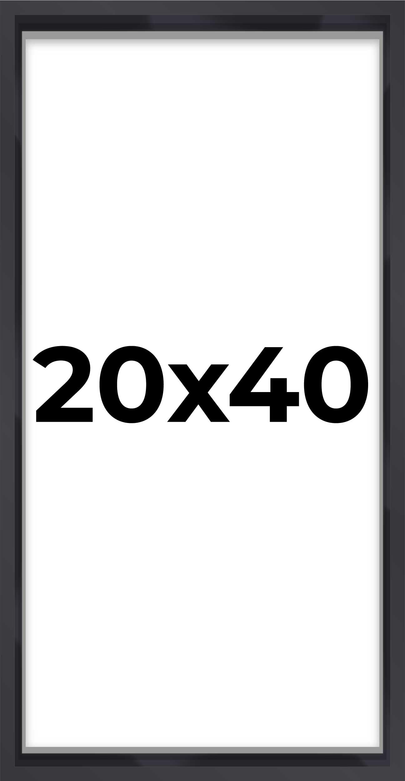 20x40 Shadow Box Frame Contemporary Black | 1'' Depth of Usable Space| Interior Size 20x40 or 40x20 Inches| UV Resistant Acrylic