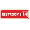 Standard Restrooms Sign -Red - Medium