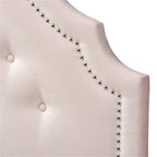 Baxton Studio Cora Modern and Contemporary Light Pink Velvet Fabric Upholstered Twin Size Headboard
