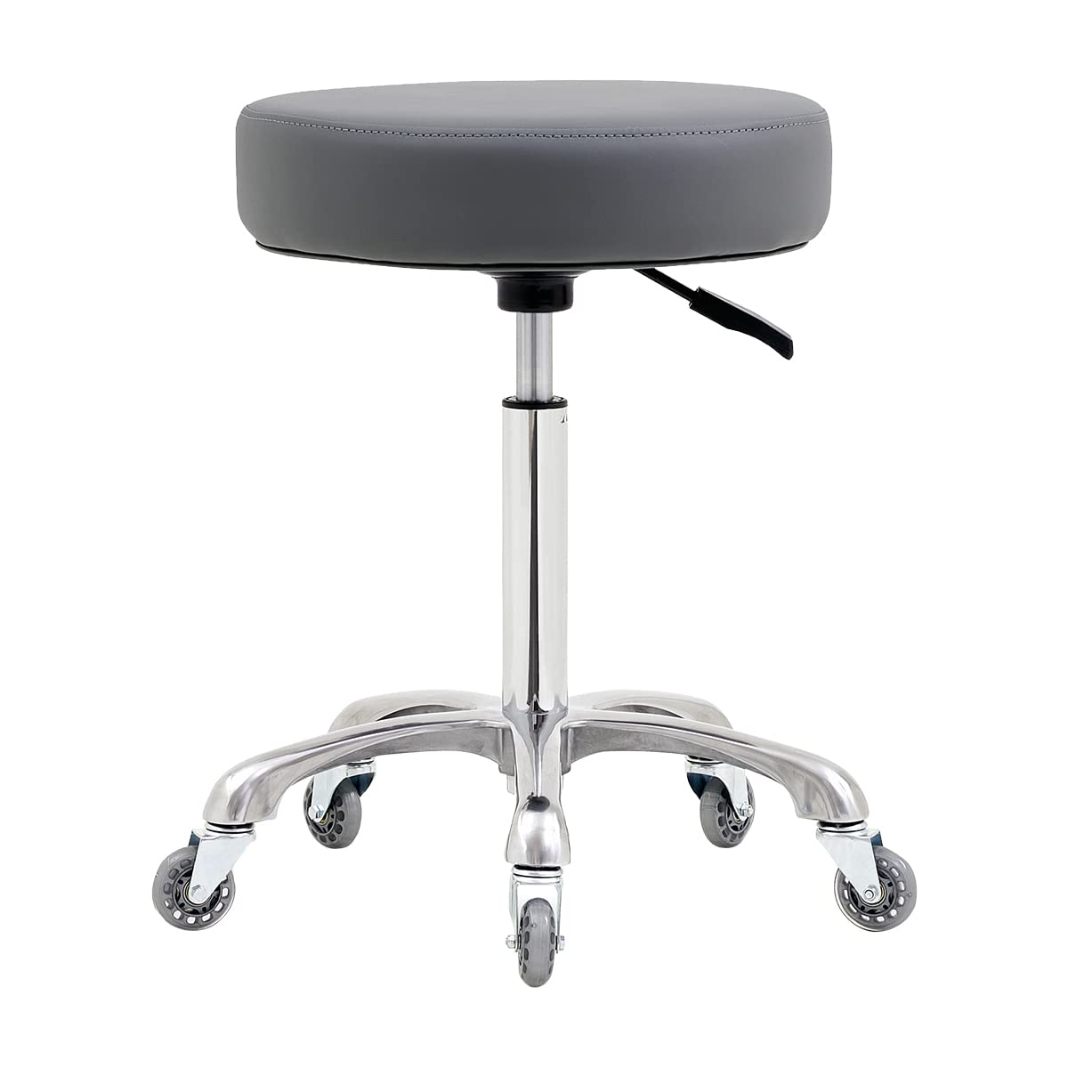Ainilaily Rolling Stool with Wheels, Heavy Duty 400 lbs Stool for Shop Guitar Lab Tattoo Workbench Medical, Adjustable Swivel St