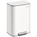 SONGMICS Kitchen Trash Can, 13-Gallon (50 L) Garbage Can with Lid, Stainless Steel, Soft Close and Stays Open, Inner Bucket, Wid