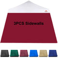 Jancanopy Burgundy Sunwall For 10X10 Slant Leg Pop Up Canopy,3 Pack Sidewalls Only