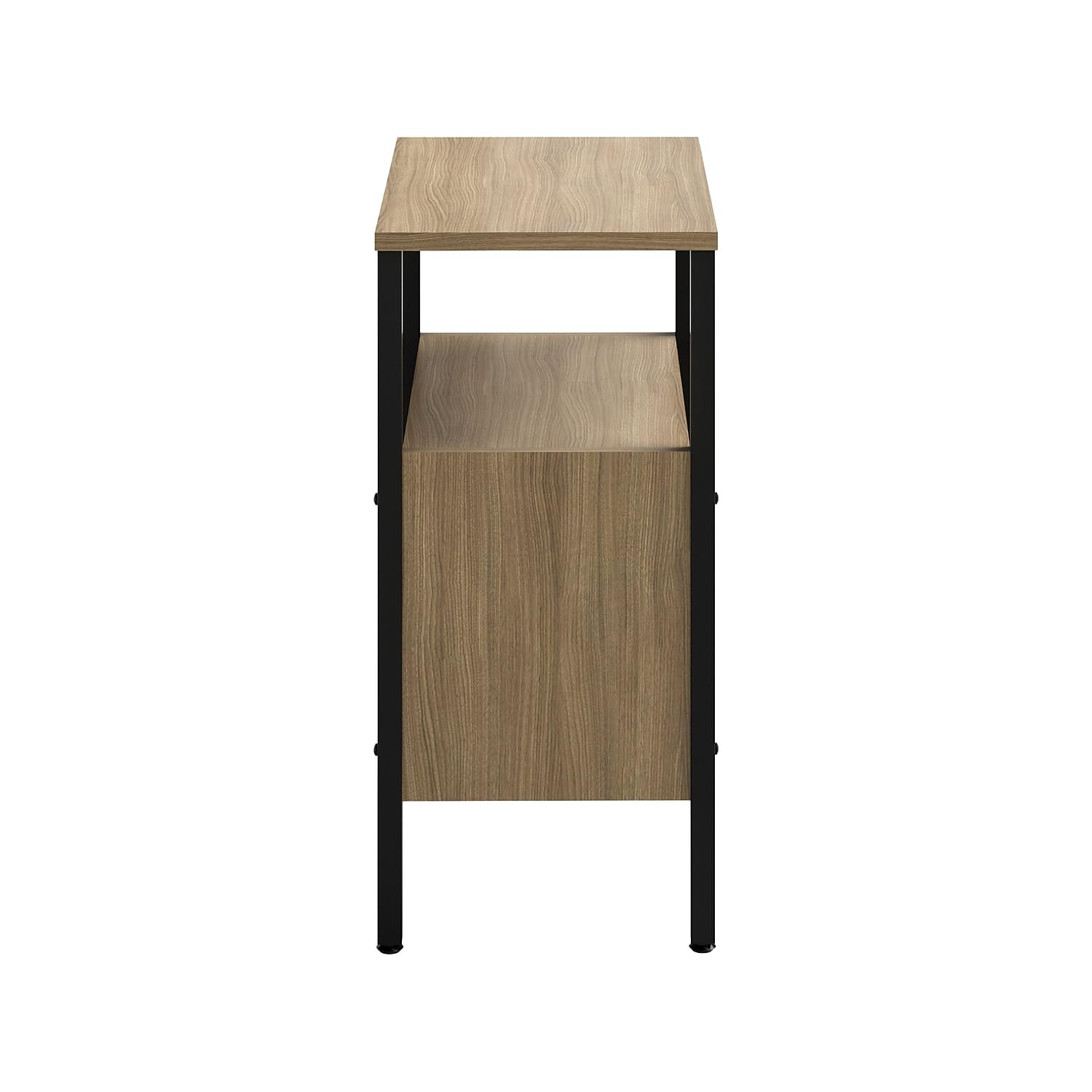 Safco Simple Storage Multi-Functional Wood Walnut Storage Unit