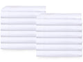 24 Bulk Pack Queen Xl Flat Sheets (90'X115') Bright White T-200 Percale Hotel Linen, Extra Soft And Comfortable