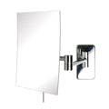 JERDON Wall Mount Makeup Mirror with 5X Magnification - 8.75    x 6.5    Rectangular Mirror Extends 14    - Chrome Finish - Mode
