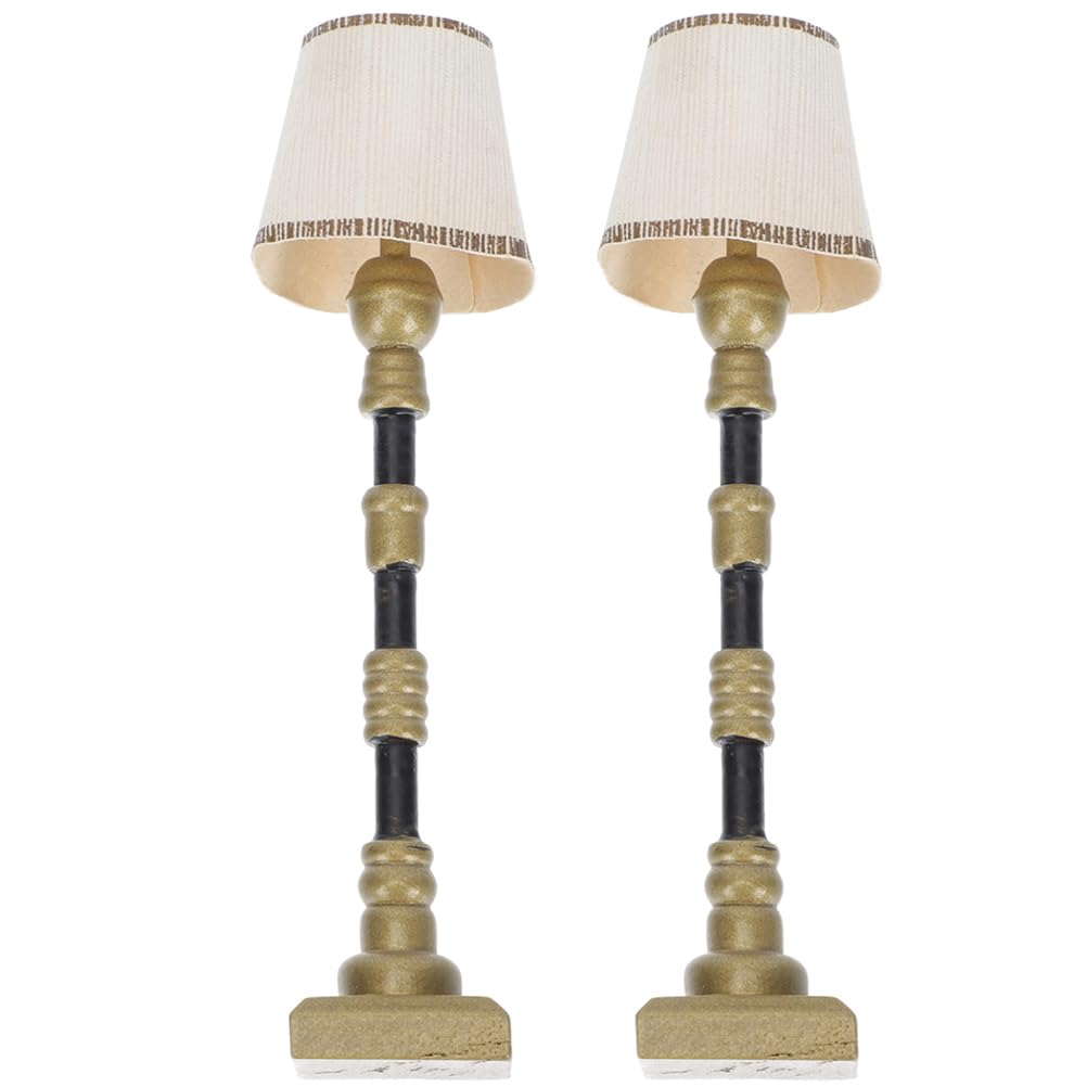 MAGICLULU 2Pcs Miniature Dollhouse Floor Lamp Miniature Furniture Light Furniture for Dolls House Light Accessories 0.9 x 4.32 I