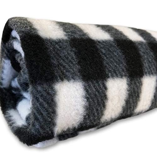 CHANDRAVATI Black and White Acrylic Wool Blankets, Warm and Soft, FullLength, CheckDesign Single Bed Blanket (200cmx130 cm) (1