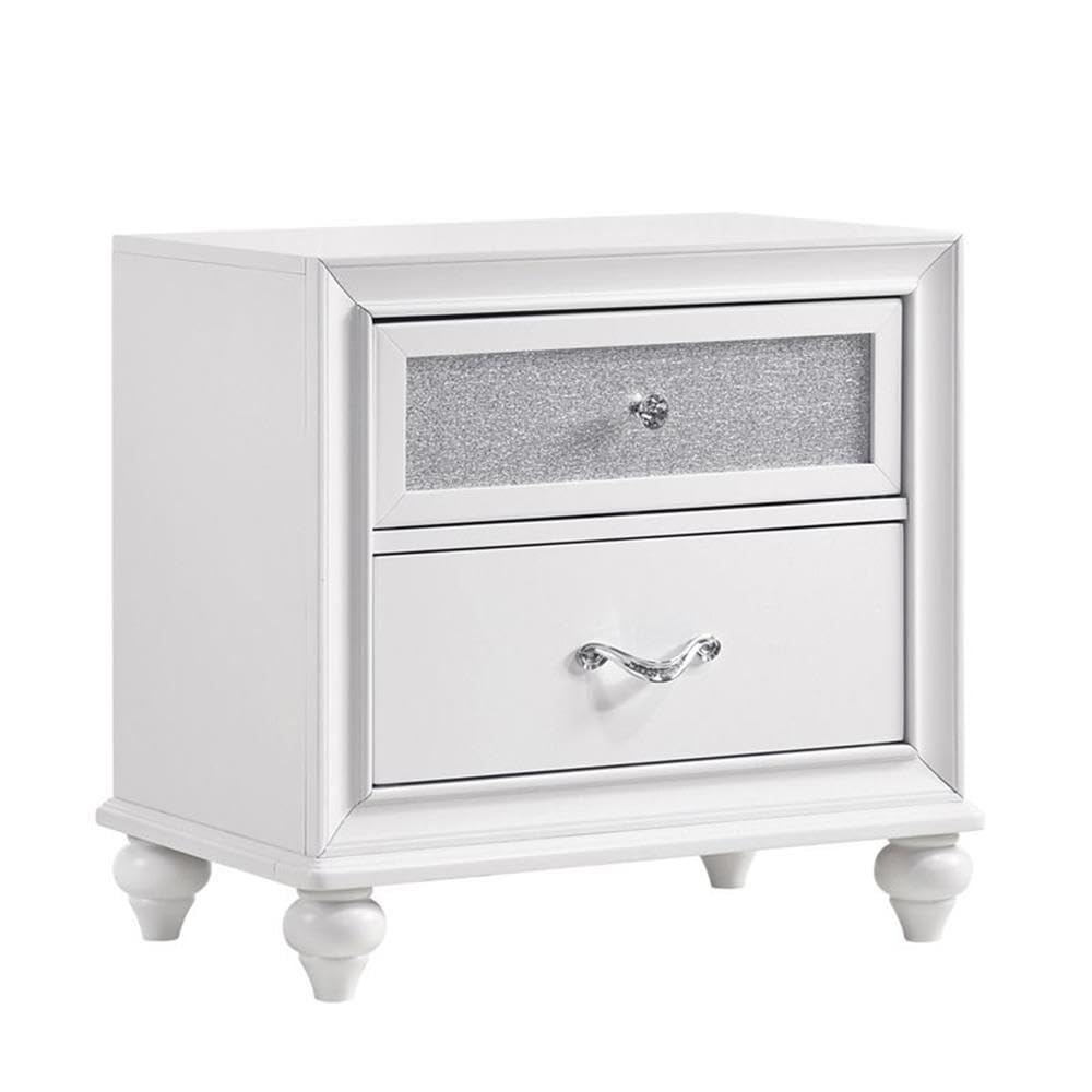 Barzini 4-Piece Upholstered Tufted Bedroom Set White, California King