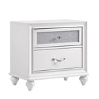Barzini 4-Piece Upholstered Tufted Bedroom Set White, California King