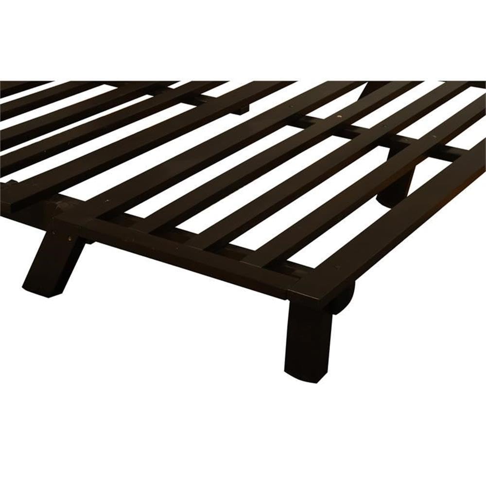 Kodiak Furniture Carson Full-Size Wood Futon Frame Java Brown Pine KFCRJVFRAME1