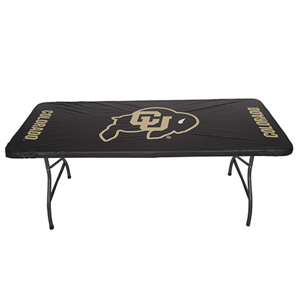 Collegiate Kwik-Covers Rectangle Plastic Table Covers, Bundle Of 2 (University Of Colorado, 8')