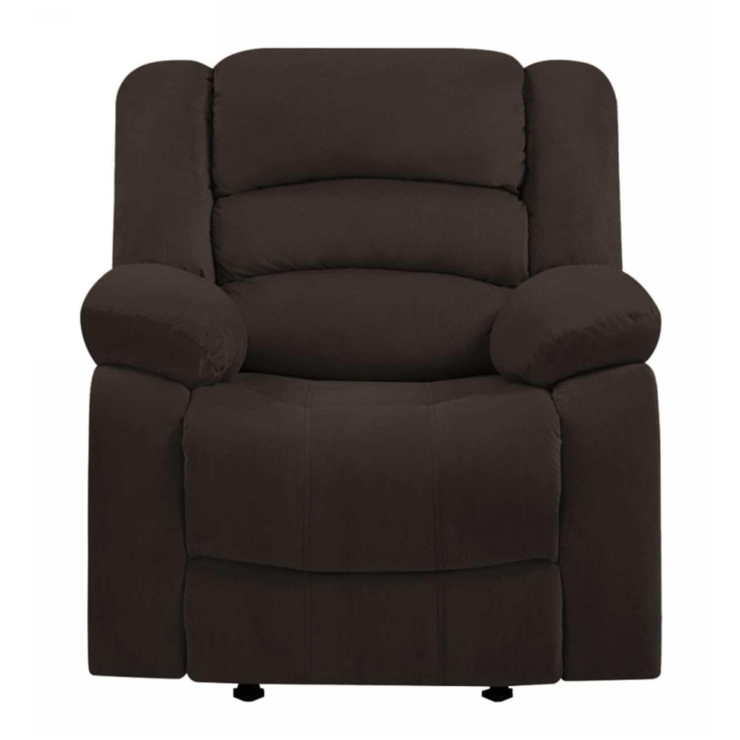 HomeRoots 40 Contemporary Brown Fabric Chair