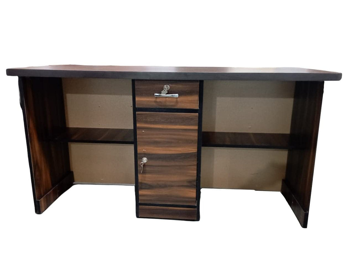 Asha Furniture Wood Finish Office Desk With Drawers And Storage/Work Station Desk