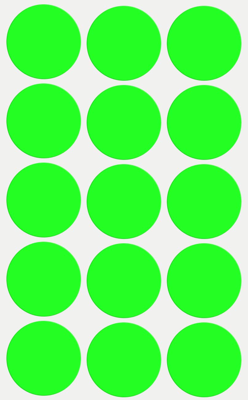 Royal Green Round Color Coding Labels In Neon Green (1.25) 30Mm - 750 Pack