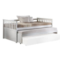 HomeRoots 43 X 80 X 32 White Wood Daybed & Pull-Out Bed