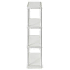 Gracious Living 4 Shelf Fixed Height Solid Light Duty Storage Unit 24 X 12 X 48 Organizer System For Home, Garage, Basement, And Laundry, White