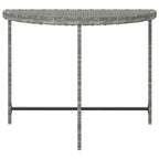 vidaXL- Patio Table with Poly Rattan Material and Powder-Coated Steel Frame - Outdoor Garden Table - Gray, Measurements: 39.4"x19.7"x29.5" - Assembly Required