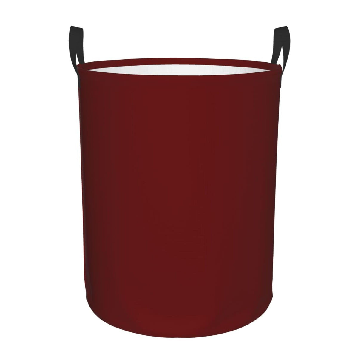 Large Laundry Hampers, Burgundy Red Plain Solid Color Collapsible Laundry Basket Waterproof Dirty Clothes Storage Bag Organizer 