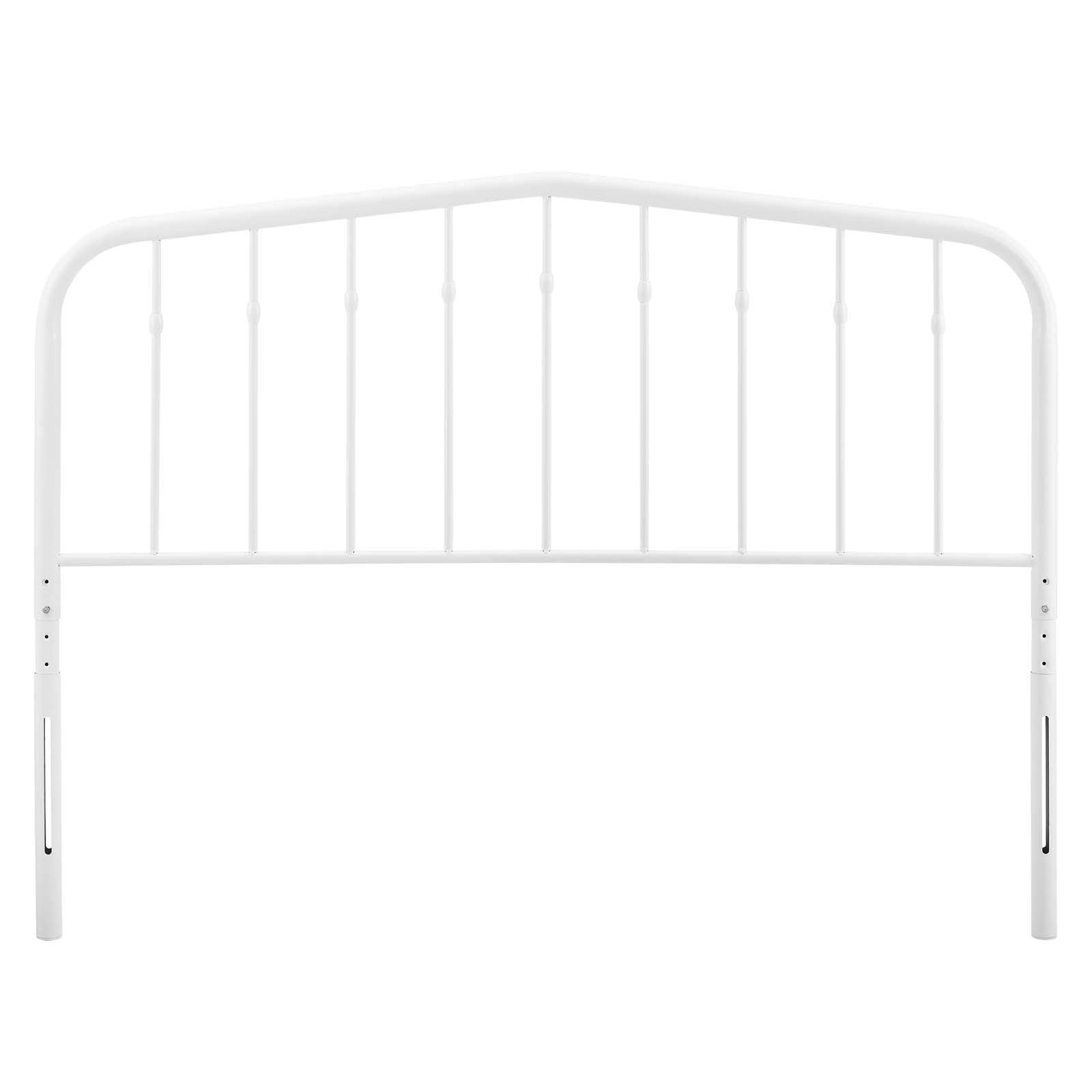 Modway Lennon Modern Farmhouse Metal King Headboard In White