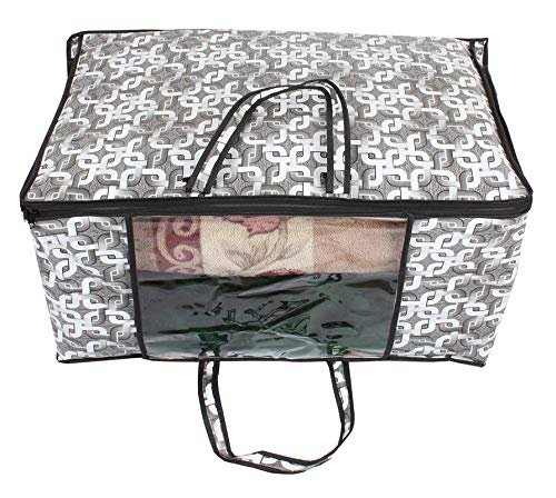 Stylista Blanket Storage Bags Large Size Trellis Pattern Grey