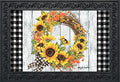 Briarwood Lane Sunflower Fall Wreath Welcome Doormat Autumn Floral Indoor Outdoor 30' X 18'