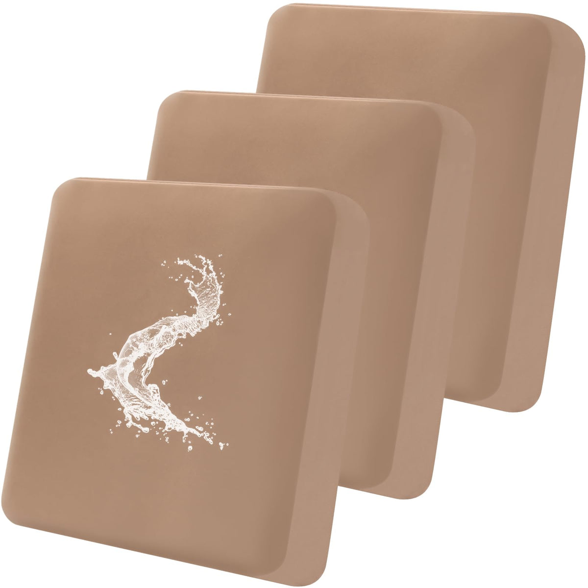 Smiry Waterproof Couch Cushion Covers, Stretch Washable Sofa Cushion Cover, Soft Sofa Slipcover Elastic Non-Slip Furniture Protector For Pets, Kid (3 Pack, Camel)