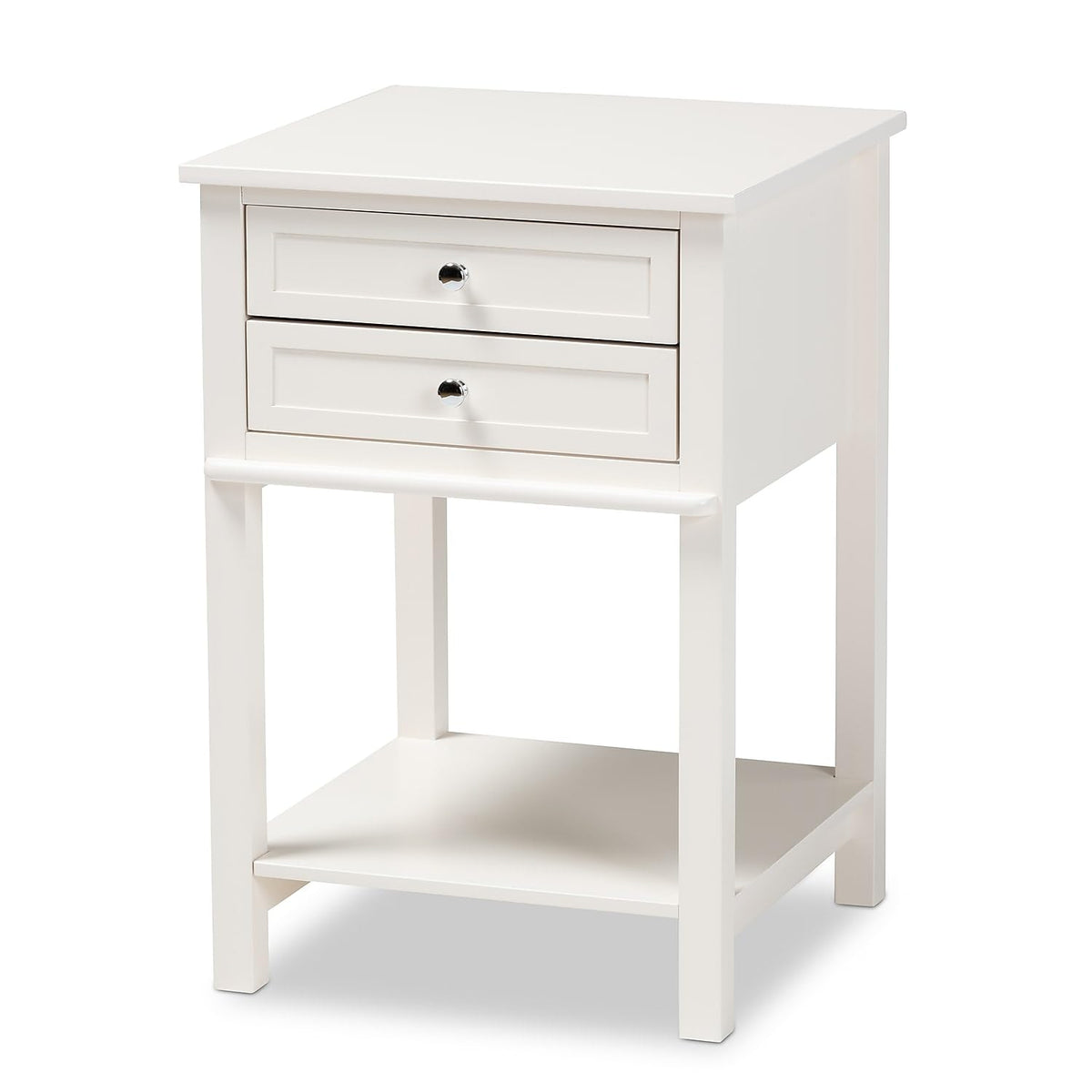 Baxton Studio Willow 17.99Inch W X 18.7Inch D End Table, White (1639034Hit)