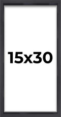 15x30 Shadow Box Frame Contemporary Black | 1'' Depth of Usable Space| Interior Size 15x30 or 30x15 Inches| UV Resistant Acrylic