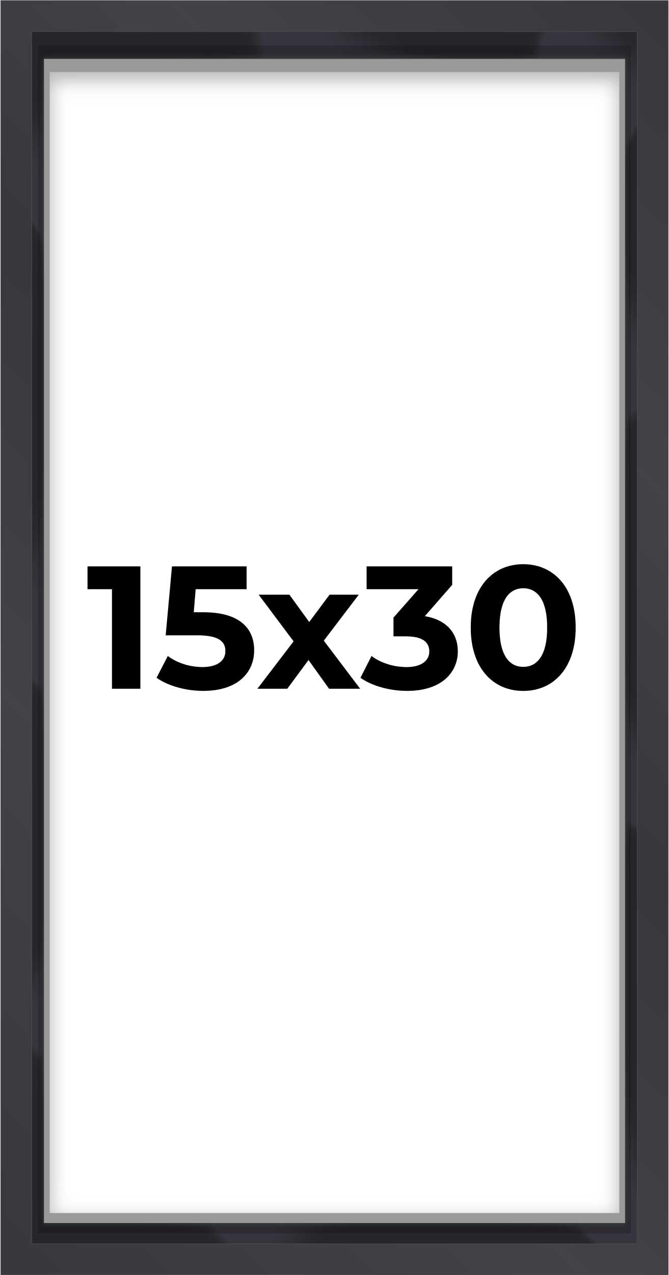 15x30 Shadow Box Frame Contemporary Black | 1'' Depth of Usable Space| Interior Size 15x30 or 30x15 Inches| UV Resistant Acrylic