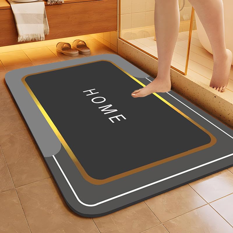 SAXAT Water Absorbent Rectangular mats for Bathroom Kitchen Door mat Anti Slip Skid Bath mat (Design 2)