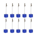 Xiaoyztan 10 Pcs Deep Blue Resin Cube Base Place Card Holder Alligator Clip Note Table Stand For Wedding Party Or Meeting Displa