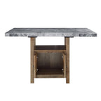 Steve Silver Grayson Gray Marble Counter 7-Piece Dining Set