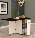 Speciality Panels Spacesaving Folding Dining Table With Storage, 6Seater, Engineered Wood, Asian Walnut & Highland Pine, 149X7