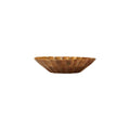 Creative Co-Op Boho Carved Wood Scalloped Edge, Natural Decorative Bowl